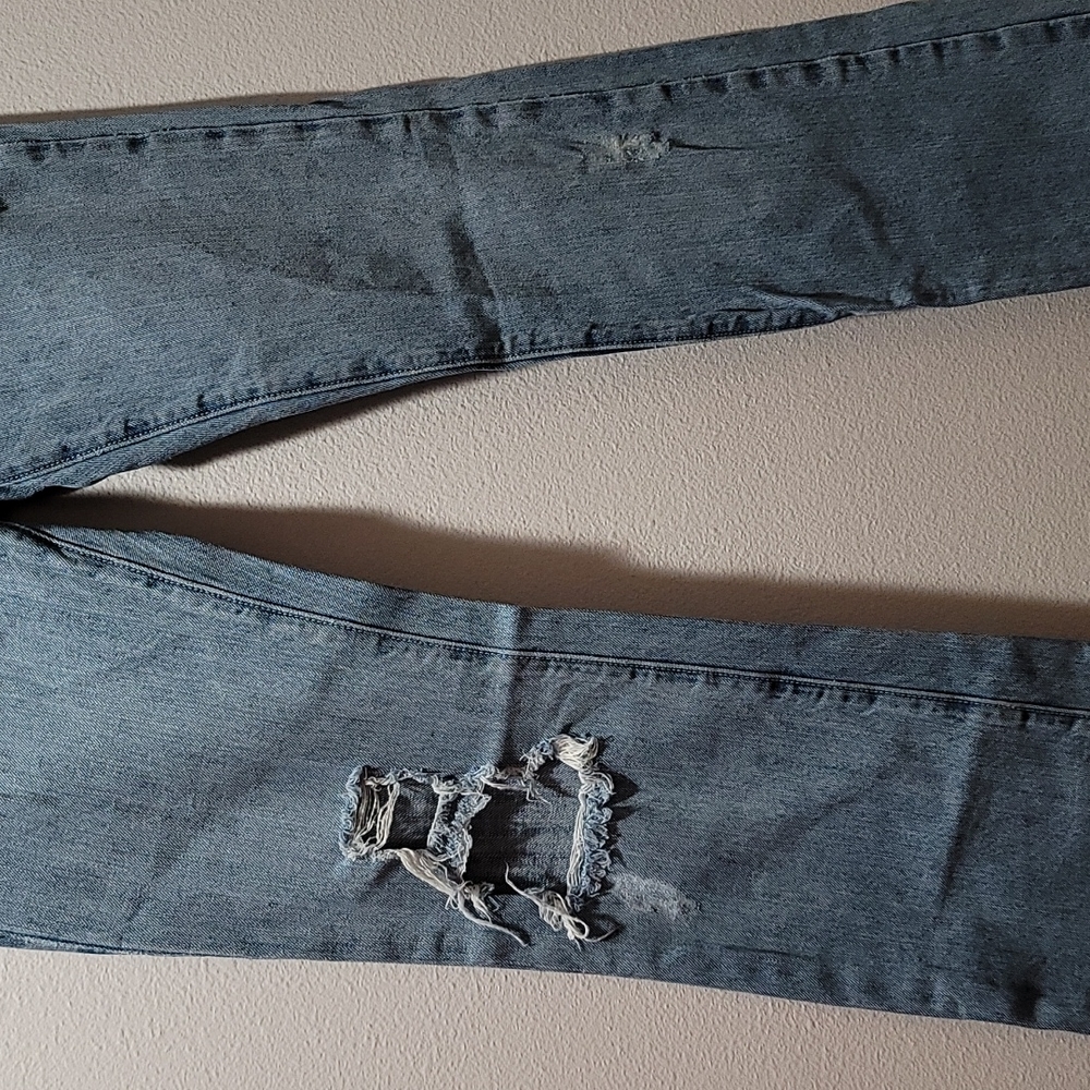 Miss Me Marilyn 26 Bootcut Patchwork Boho Cottagecore Indie Distressed Blue Jean - Picture 9 of 16
